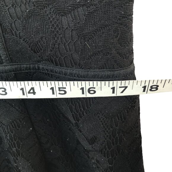 Ann Taylor Black Lace Overlay Dress Knee Length Sheath  Sleeveless Size 14 - Picture 10 of 14